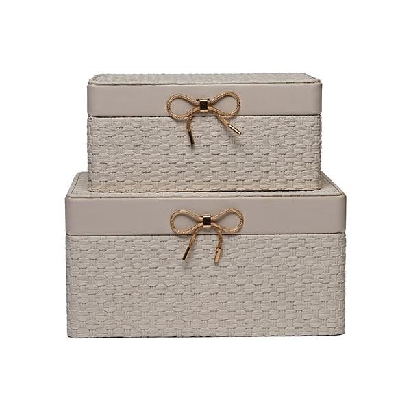 S/2 ΔΙΑΚΟΣΜΗΤΙΚΑ ΚΟΥΤΙΑ ΞΥΛΙΝΑ ΓΚΡΙ 24x16x12/20x12x9.5