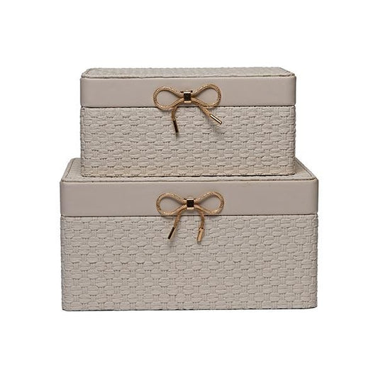 S/2 ΔΙΑΚΟΣΜΗΤΙΚΑ ΚΟΥΤΙΑ ΞΥΛΙΝΑ ΓΚΡΙ 24x16x12/20x12x9.5