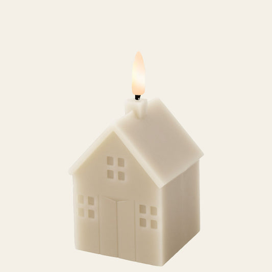 LED Κερί Σπίτι Πούρου 6x6x12