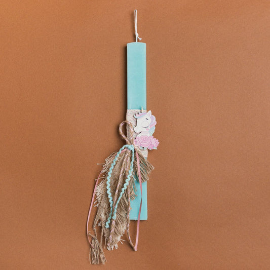 Λαμπάδα Βεραμάν 33εκ Μονόκερος Κρόσσι σε Συσκευασία Δώρου