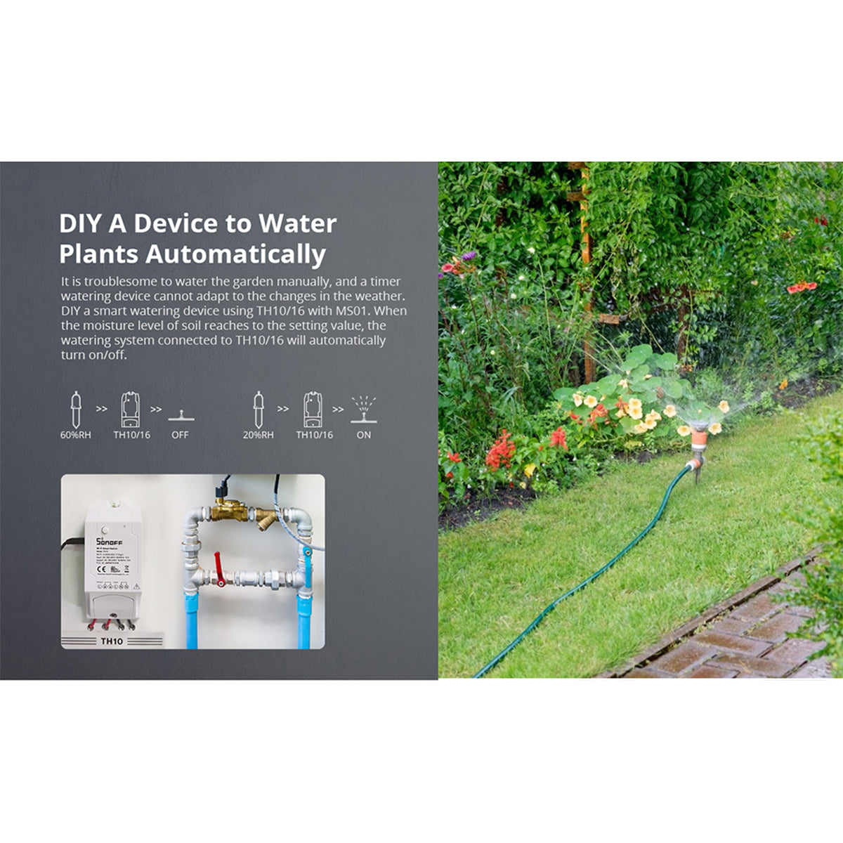 80059 SONOFF MS01 - Smart Soil Moisture Sensor TH Sensor for TH10 & TH16 Models