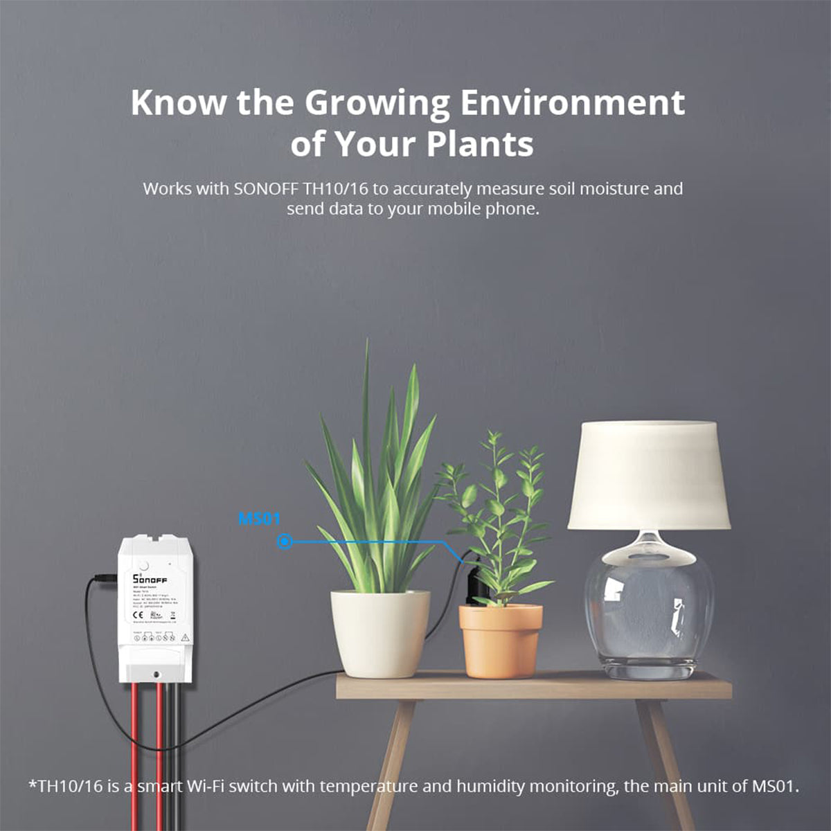 80059 SONOFF MS01 - Smart Soil Moisture Sensor TH Sensor for TH10 & TH16 Models