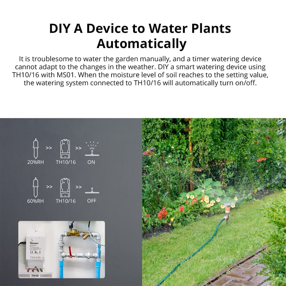 80059 SONOFF MS01 - Smart Soil Moisture Sensor TH Sensor for TH10 & TH16 Models