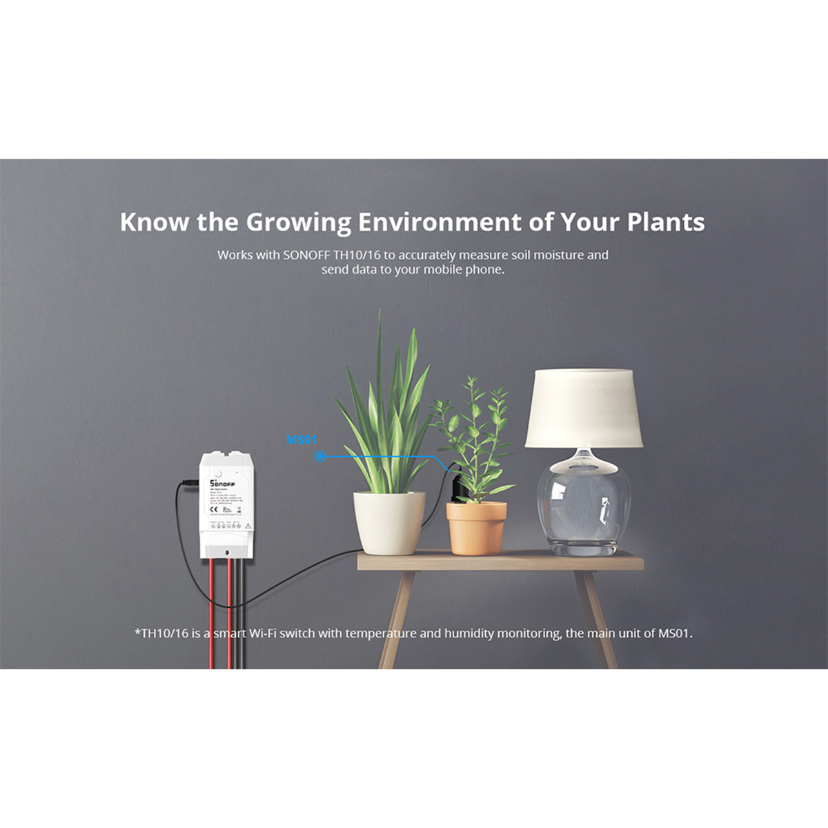 80059 SONOFF MS01 - Smart Soil Moisture Sensor TH Sensor for TH10 & TH16 Models