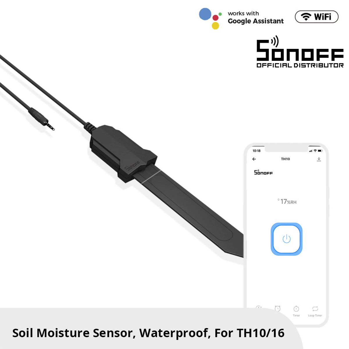 80059 SONOFF MS01 - Smart Soil Moisture Sensor TH Sensor for TH10 & TH16 Models