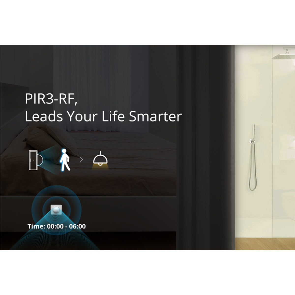 80064 SONOFF PIR3-RF – Smart 433MHZ RF PIR Motion Sensor 6m/110° Detection