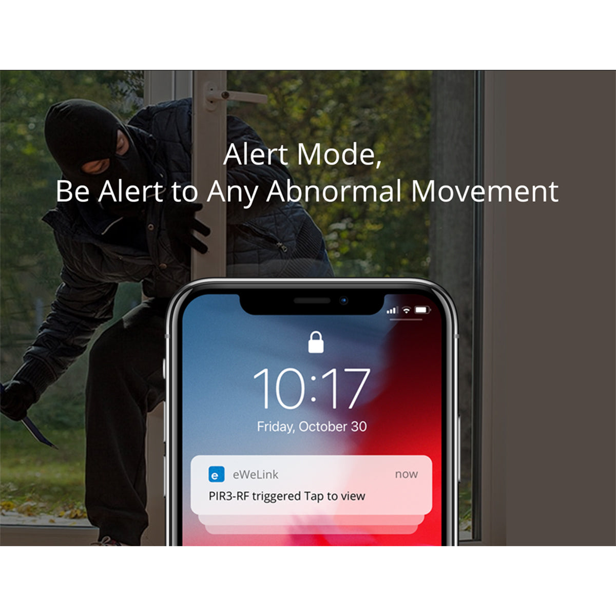 80064 SONOFF PIR3-RF – Smart 433MHZ RF PIR Motion Sensor 6m/110° Detection