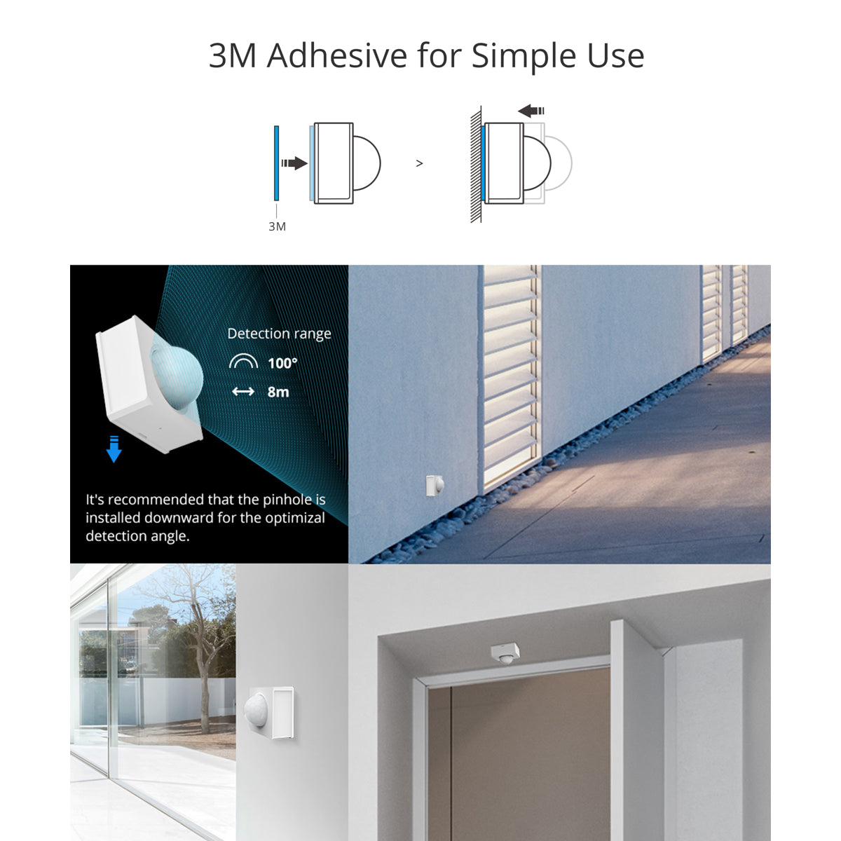 80064 SONOFF PIR3-RF – Smart 433MHZ RF PIR Motion Sensor 6m/110° Detection