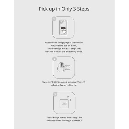 80064 SONOFF PIR3-RF – Smart 433MHZ RF PIR Motion Sensor 6m/110° Detection