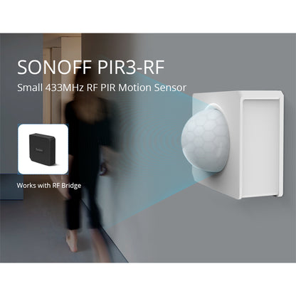 80064 SONOFF PIR3-RF – Smart 433MHZ RF PIR Motion Sensor 6m/110° Detection