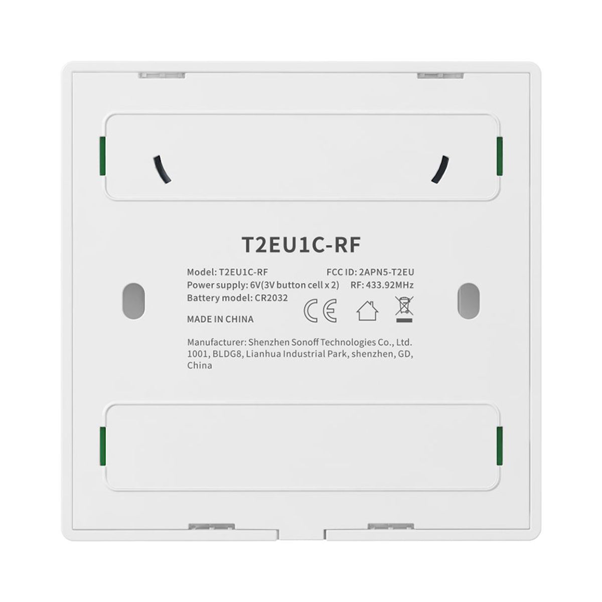 80067 SONOFF T2EU3C-RF - 433MHz Wireless Smart Wall Touch Button Switch 3 Way - RF Series
