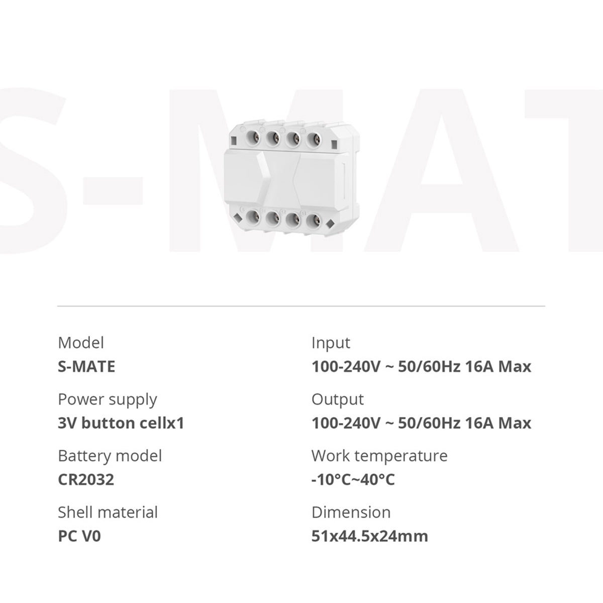80070 SONOFF S-MATE - Switch Mate 16A/3500W