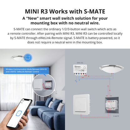 80070 SONOFF S-MATE - Switch Mate 16A/3500W