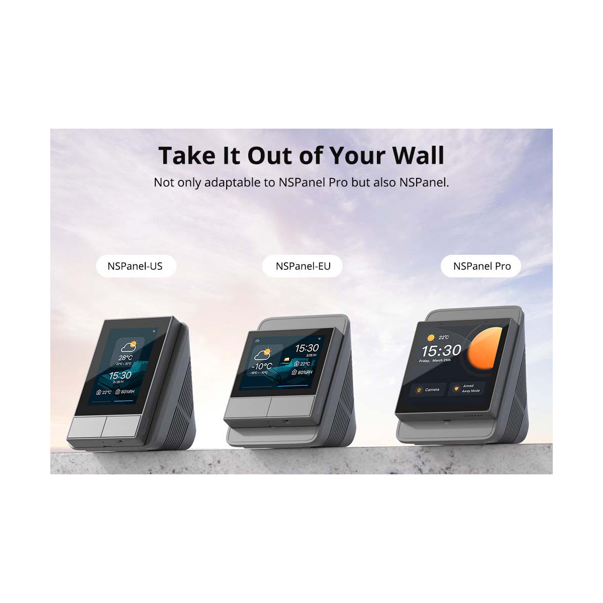 80076 SONOFF StandB Enclosure Stand for NSPanel Pro or NSPanel White - Βάση για NSPanel Pro η NSPanel Λευκό