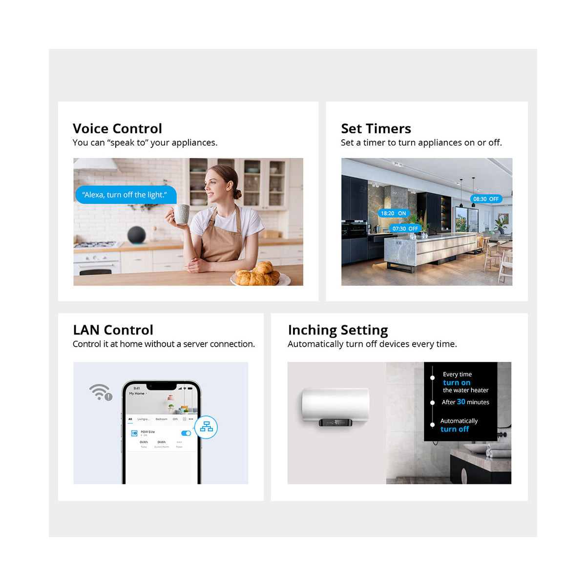 80079 SONOFF POW Elite POWR316D Smart WiFi Real Time Power Consumption AC 100-240V MAX 16A