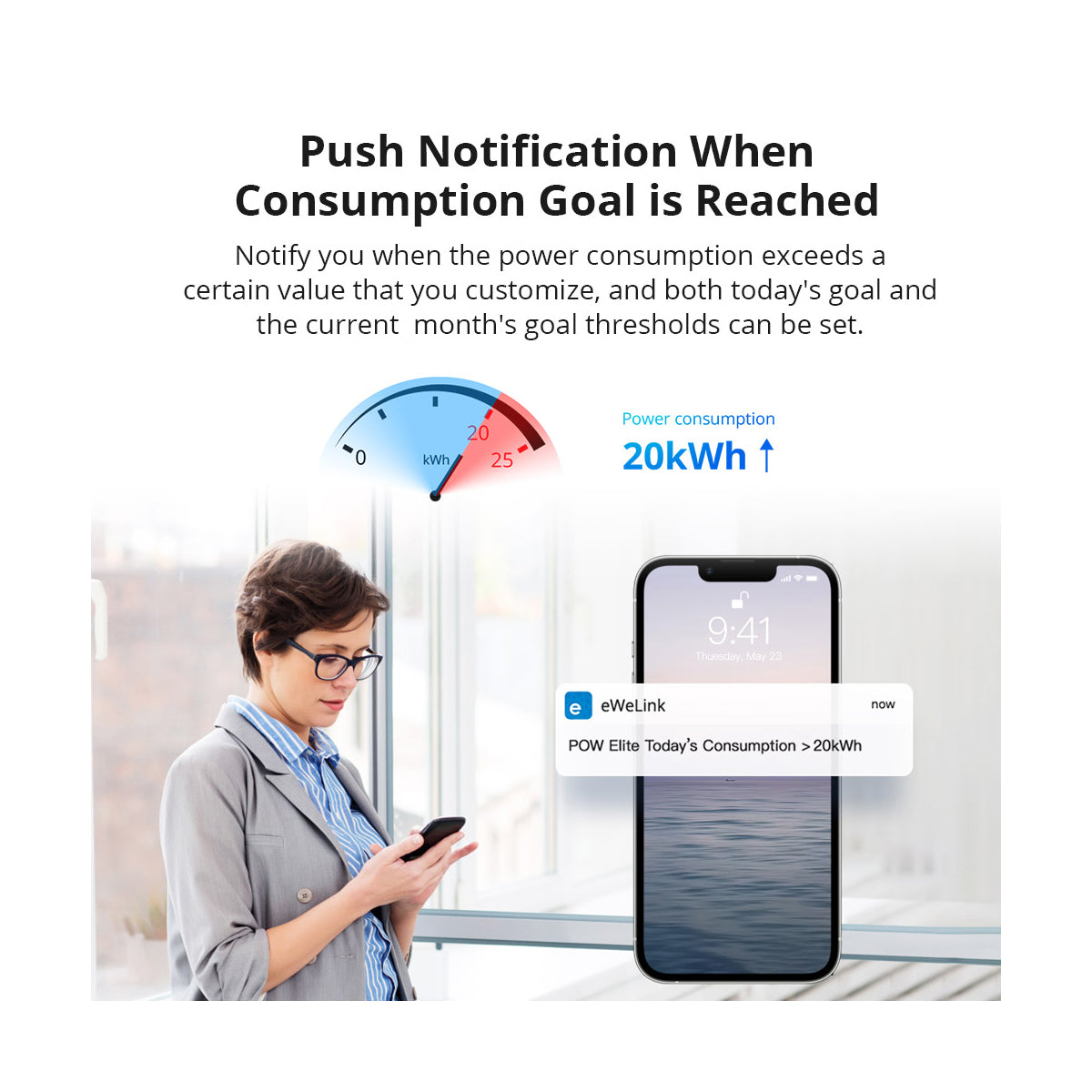 80079 SONOFF POW Elite POWR316D Smart WiFi Real Time Power Consumption AC 100-240V MAX 16A