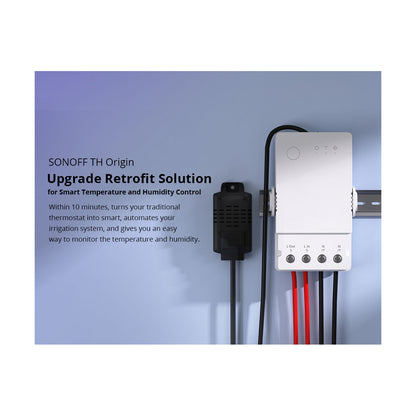 80082 SONOFF THR320 TH ORIGIN Smart LAN & WiFi 2.4GHz Temperature and Humidity Control AC 100-240V Max 20A