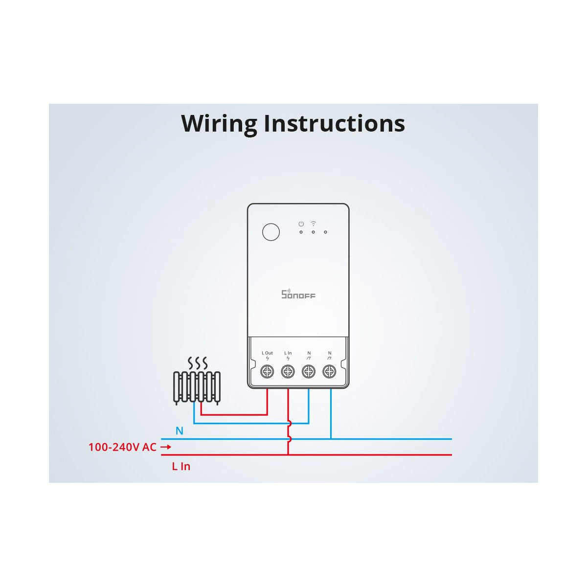 80083 SONOFF POWR316 POW ORIGIN Smart LAN & WiFi 2.4GHz Power Meter Switch AC 100-240V Max 16A