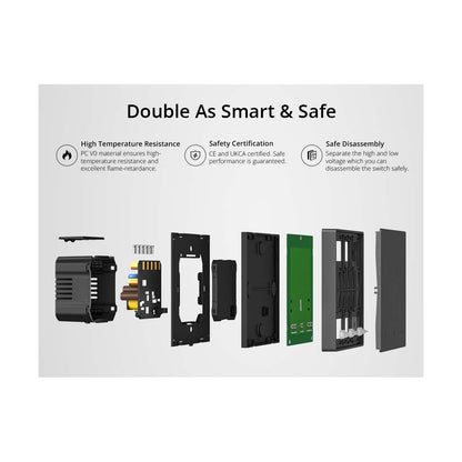 80089 SONOFF M5-3C-80 SwitchMan Mechanical Smart Switch WiFi & Bluetooth AC 100-240V Max 6A 1320W (2A/Way) 3 Way