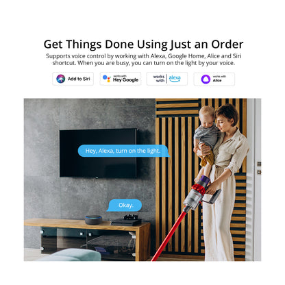 80089 SONOFF M5-3C-80 SwitchMan Mechanical Smart Switch WiFi & Bluetooth AC 100-240V Max 6A 1320W (2A/Way) 3 Way