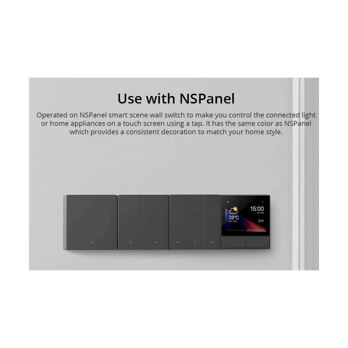 80089 SONOFF M5-3C-80 SwitchMan Mechanical Smart Switch WiFi & Bluetooth AC 100-240V Max 6A 1320W (2A/Way) 3 Way