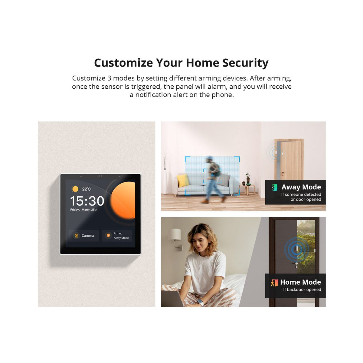 80095 SONOFF NSPanel86PW Wi-Fi & Zigbee 3.0 Smart Scene Wall Switch (86/EU Type) - AC 100-240V - Integrated HMI Touch Panel - Smart Controller & Gateway for All Smart Devises