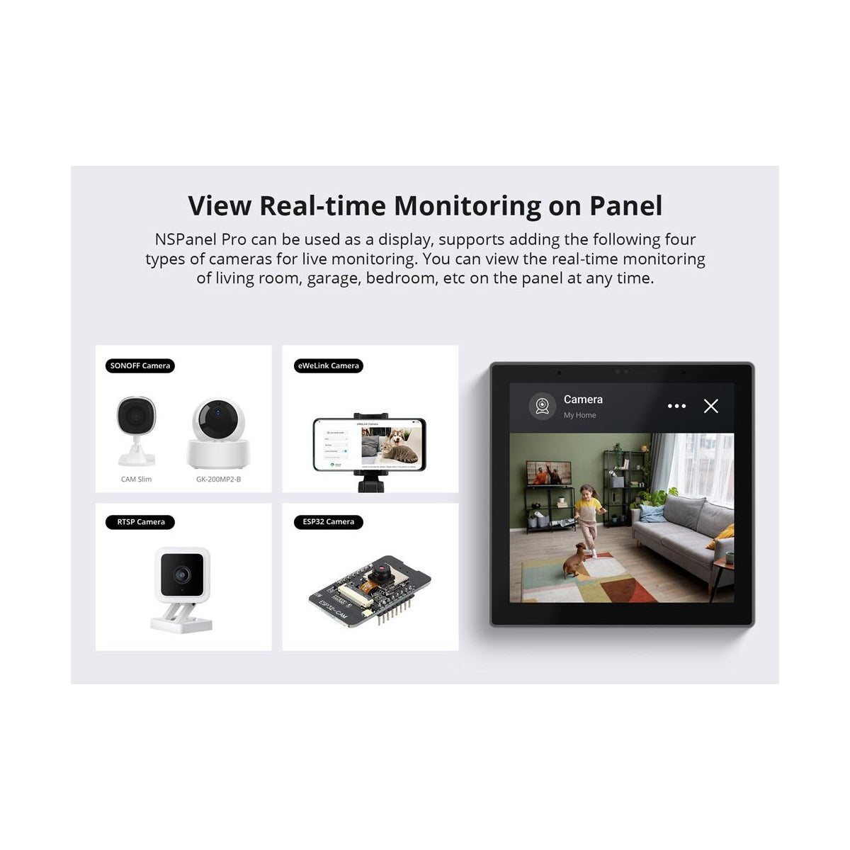 80095 SONOFF NSPanel86PW Wi-Fi & Zigbee 3.0 Smart Scene Wall Switch (86/EU Type) - AC 100-240V - Integrated HMI Touch Panel - Smart Controller & Gateway for All Smart Devises