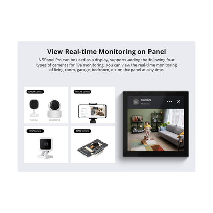 80095 SONOFF NSPanel86PW Wi-Fi & Zigbee 3.0 Smart Scene Wall Switch (86/EU Type) - AC 100-240V - Integrated HMI Touch Panel - Smart Controller & Gateway for All Smart Devises