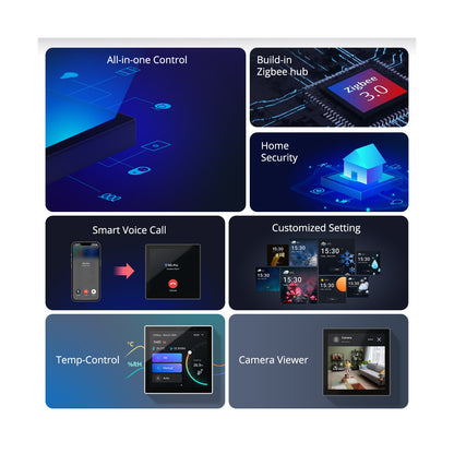 80095 SONOFF NSPanel86PW Wi-Fi & Zigbee 3.0 Smart Scene Wall Switch (86/EU Type) - AC 100-240V - Integrated HMI Touch Panel - Smart Controller & Gateway for All Smart Devises