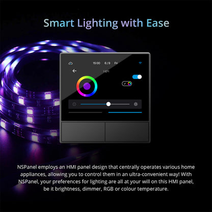 80096 SONOFF NSPanel-EUW - Wi-Fi Smart Scene Wall Switch (86/EU Type) - Integrated HMI Touch Panel - Smart Controller & Gateway for All Smart Devises