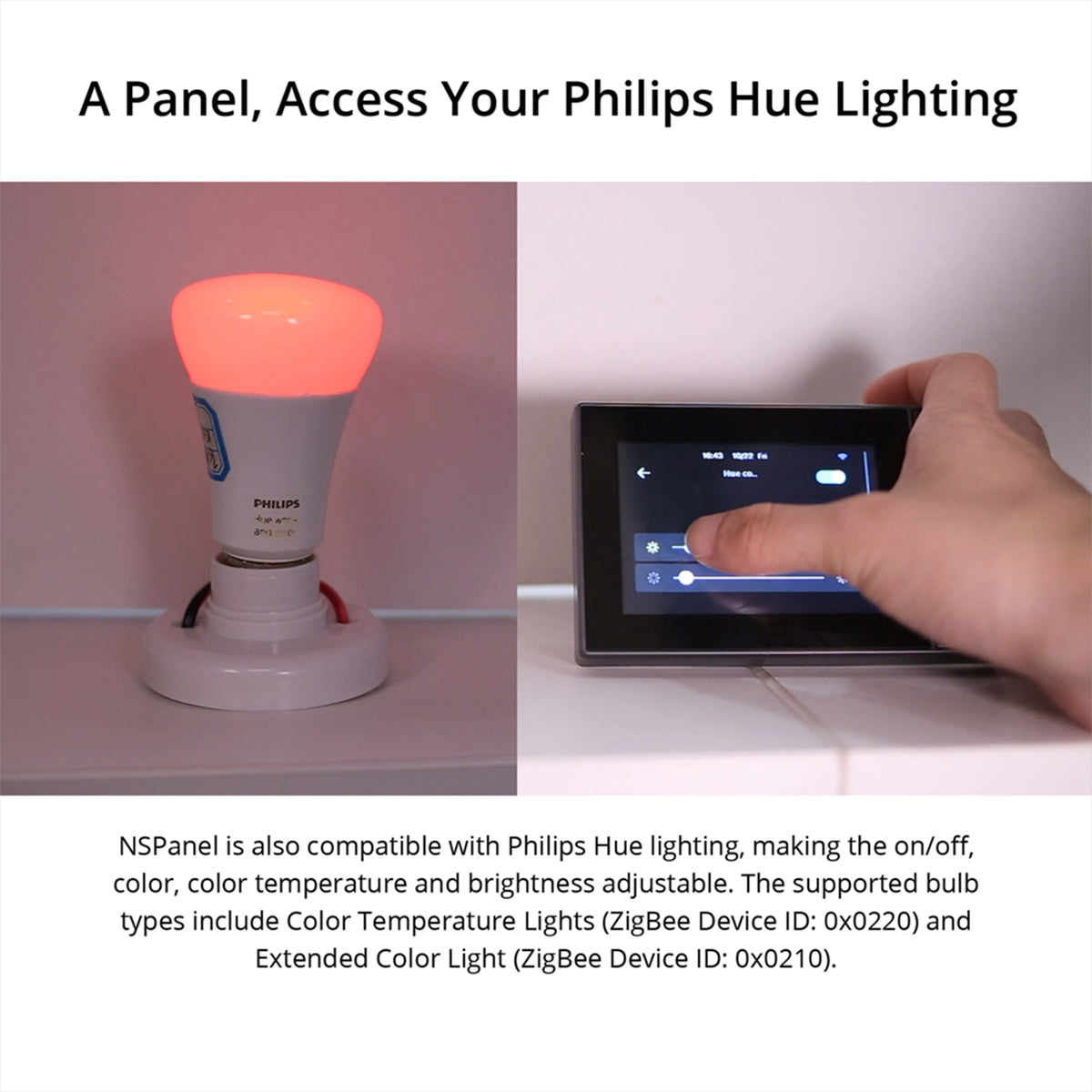 80096 SONOFF NSPanel-EUW - Wi-Fi Smart Scene Wall Switch (86/EU Type) - Integrated HMI Touch Panel - Smart Controller & Gateway for All Smart Devises