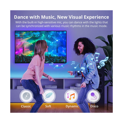 80098 SONOFF L3-5M RGB Smart LED Strip Light WiFi 2.4GHz 90 SMD/5M 5050 5m Roll & Power Adapter DC 5V Max 10W