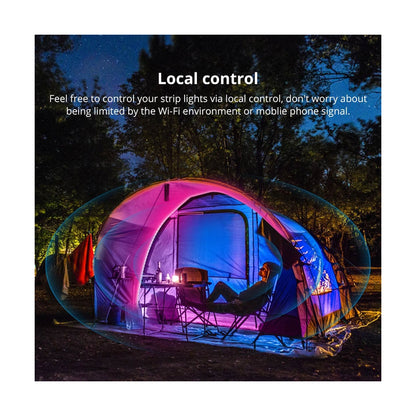 80098 SONOFF L3-5M RGB Smart LED Strip Light WiFi 2.4GHz 90 SMD/5M 5050 5m Roll & Power Adapter DC 5V Max 10W