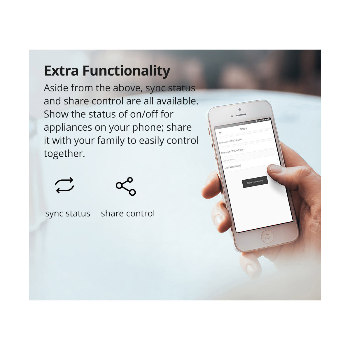 80130 SONOFF T2EU1C-RF - 433MHz Wireless Smart Wall Touch Button Switch AC 100-240V Max 2A (2A/Way) 1 Way - RF Series
