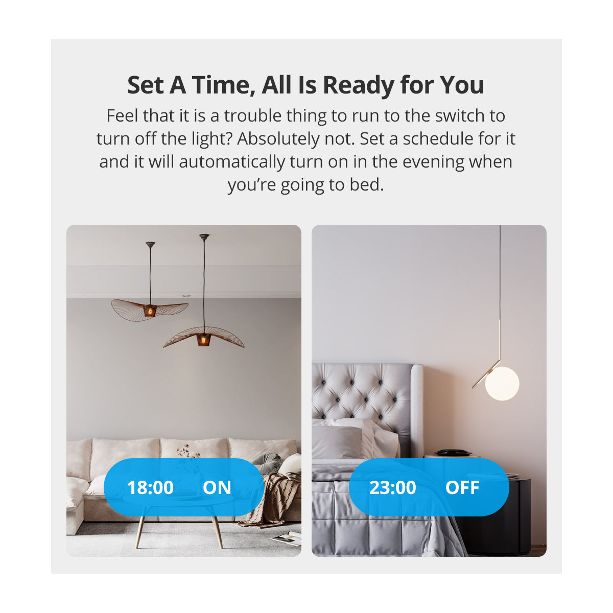 80131 SONOFF T2EU2C-RF - 433MHz Wireless Smart Wall Touch Button Switch AC 100-240V Max 4A (2A/Way) 2 Way - RF Series