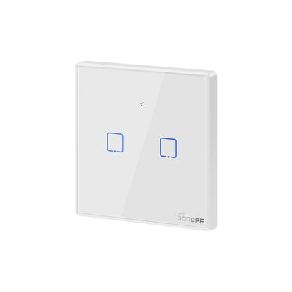 80131 SONOFF T2EU2C-RF - 433MHz Wireless Smart Wall Touch Button Switch AC 100-240V Max 4A (2A/Way) 2 Way - RF Series