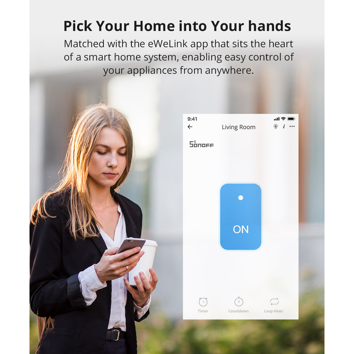 80131 SONOFF T2EU2C-RF - 433MHz Wireless Smart Wall Touch Button Switch AC 100-240V Max 4A (2A/Way) 2 Way - RF Series