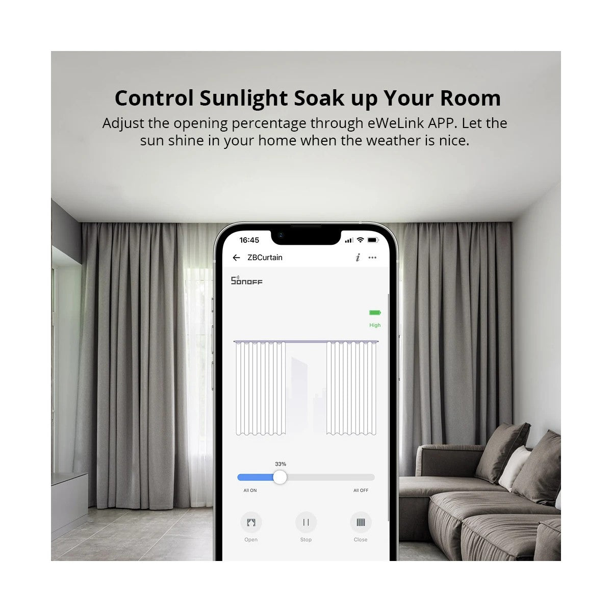 80133 SONOFF ZBCurtain - Zigbee Smart Curtain Motor