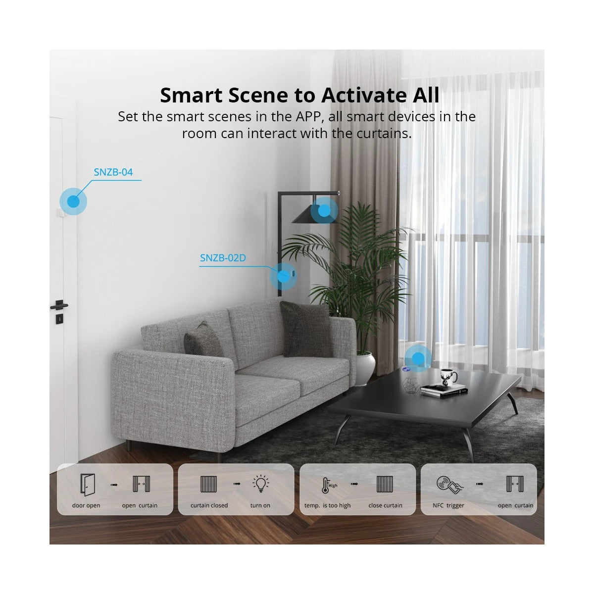 80133 SONOFF ZBCurtain - Zigbee Smart Curtain Motor