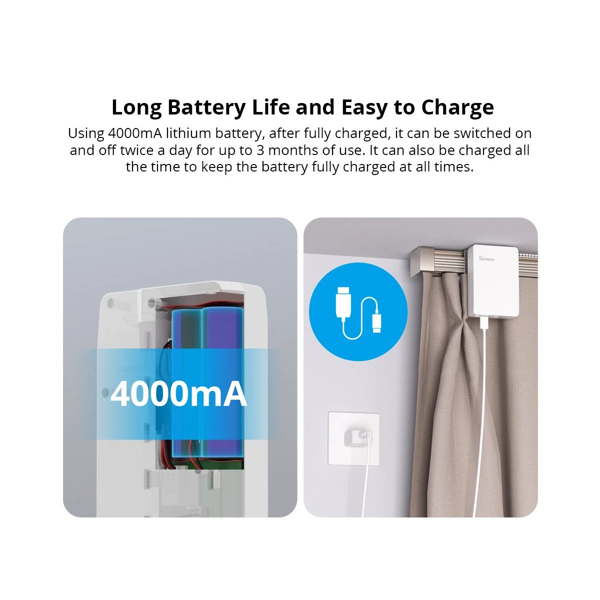 80133 SONOFF ZBCurtain - Zigbee Smart Curtain Motor