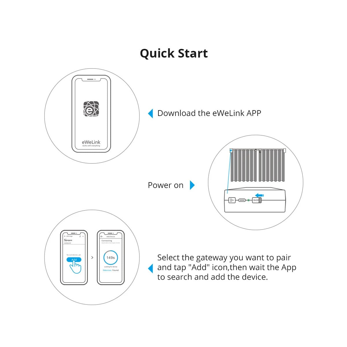 80133 SONOFF ZBCurtain - Zigbee Smart Curtain Motor