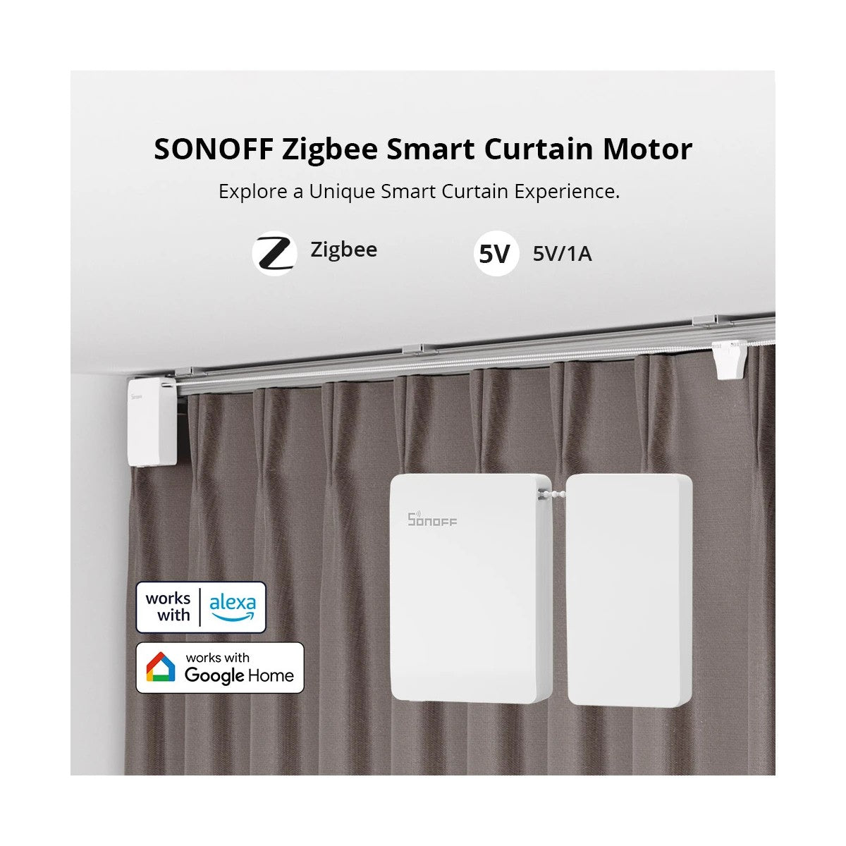 80133 SONOFF ZBCurtain - Zigbee Smart Curtain Motor