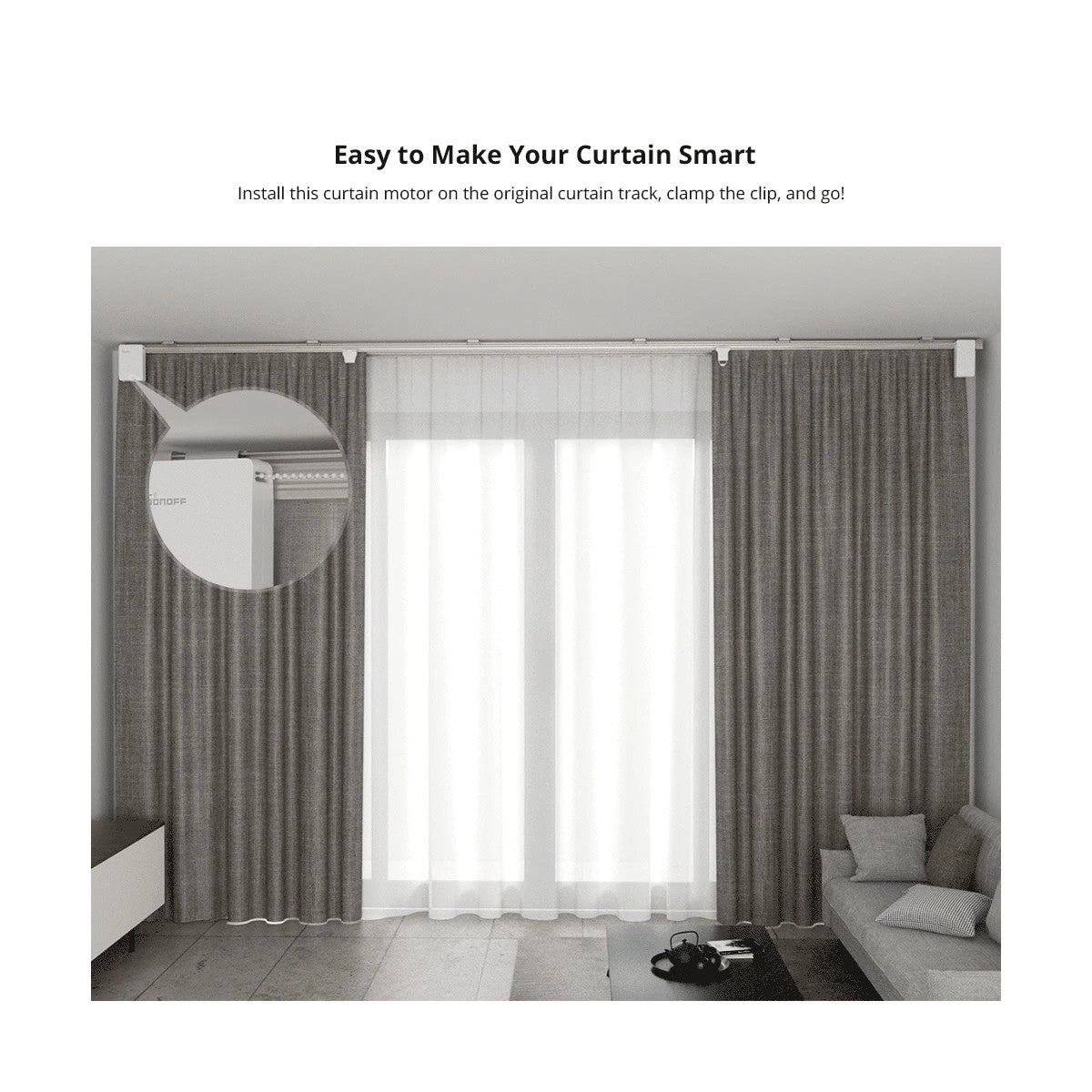 80133 SONOFF ZBCurtain - Zigbee Smart Curtain Motor
