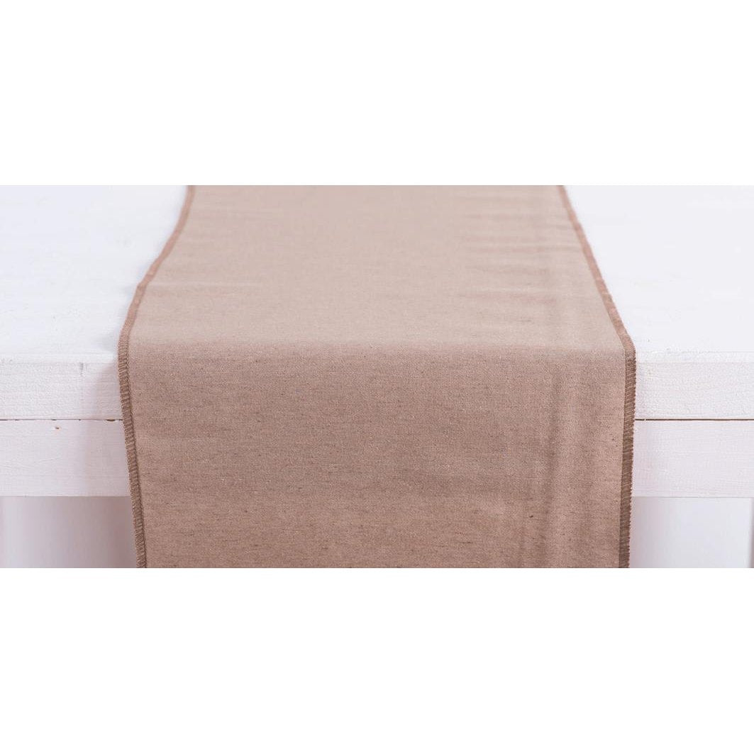 Ράννερ Βαμβακερό Μονόχρωμο Ύφασμα Μπεζ 35x250εκ