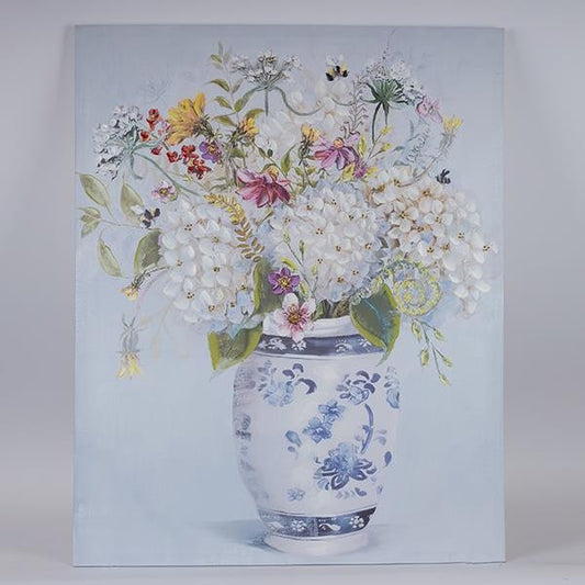 ΠΙΝΑΚΑΣ ΚΑΜΒΑΣ ΒΑΖΟ ΜΕ ΛΟΥΛΟΥΔΙΑ ΠΟΛΥΧΡΩΜΟΣ 80x3x100