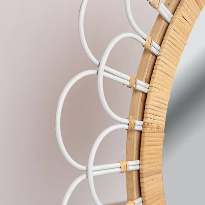 ΚΑΘΡΕΦΤΗΣ ΞΥΛΙΝΟΣ - ΜΕΤΑΛΛΙΚΟΣ NATURAL - ΛΕΥΚΟΣ 92x4x92