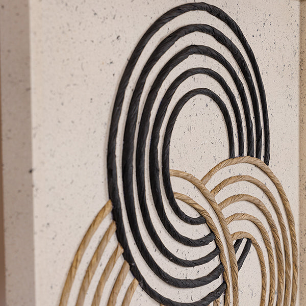 ΠΙΝΑΚΑΣ ΚΑΜΒΑΣ ΑΝΑΓΛΥΦΟΣ ΚΥΚΛΟΙ ΛΕΥΚΟΣ - ΜΠΕΖ - ΜΑΥΡΟΣ 60x3x80