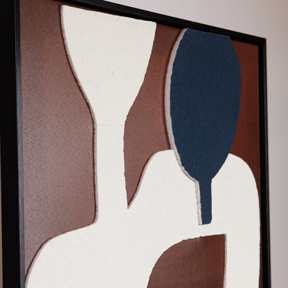 ΠΙΝΑΚΑΣ ΚΑΜΒΑΣ 3D ΦΙΓΟΥΡΕΣ ΜΑΥΡΟΣ - ΚΑΦΕ - ΜΠΕΖ 60x2.9x80