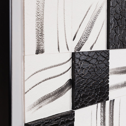 ΠΙΝΑΚΑΣ ΚΑΜΒΑΣ ΤΕΤΡΑΓΩΝΑ ΜΑΥΡΟΣ - ΛΕΥΚΟΣ 122x5x62