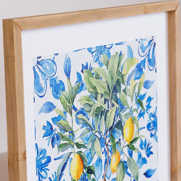 ΠΙΝΑΚΑΣ ΚΑΜΒΑΣ ΛΕΜΟΝΙΑ POSITANO ΓΑΛΑΖΙΟΣ - ΚΙΤΡΙΝΟΣ - ΛΕΥΚΟΣ 48x2.1x60